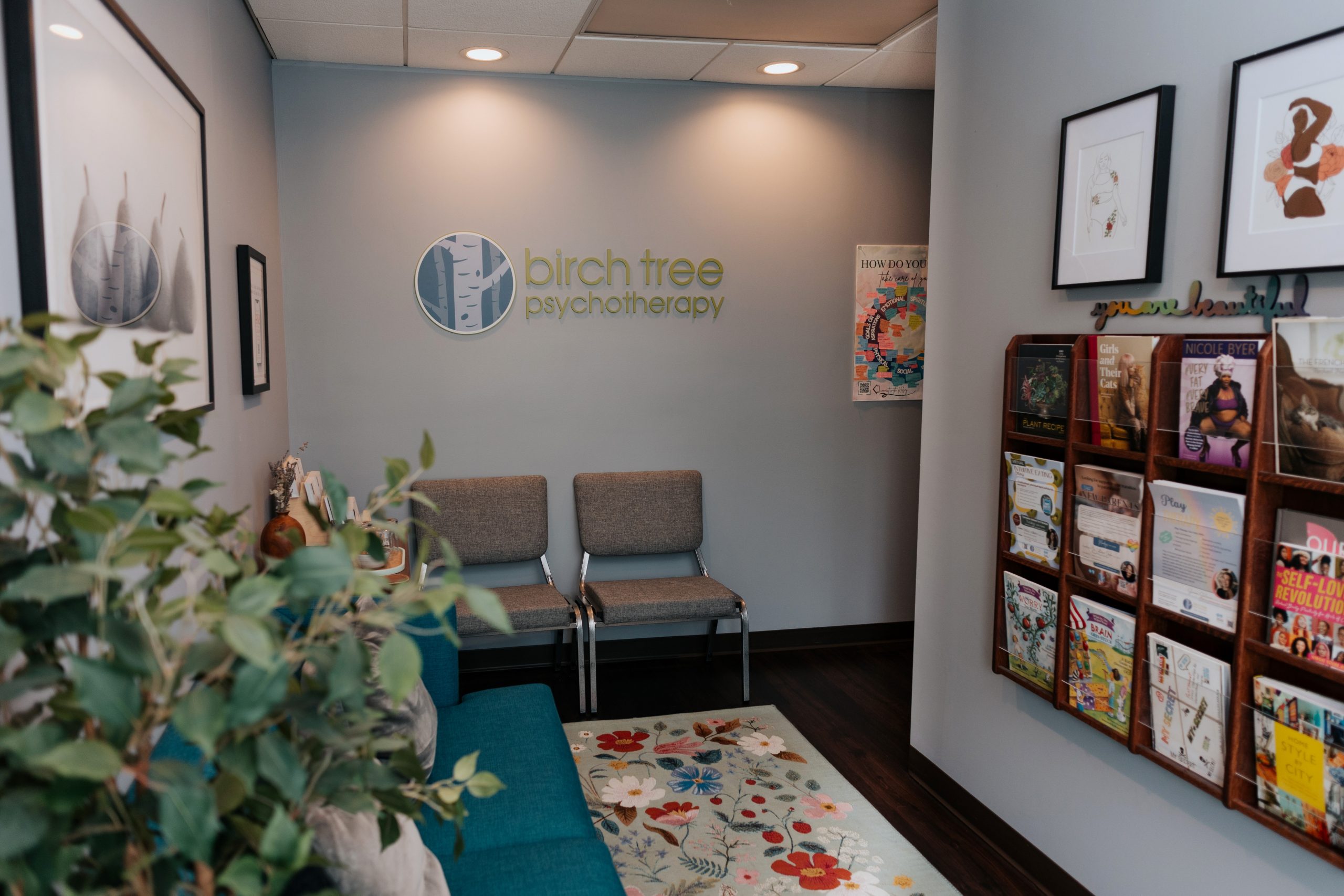 Birch Tree Psychotherapy South Barrington Office Waiting Room